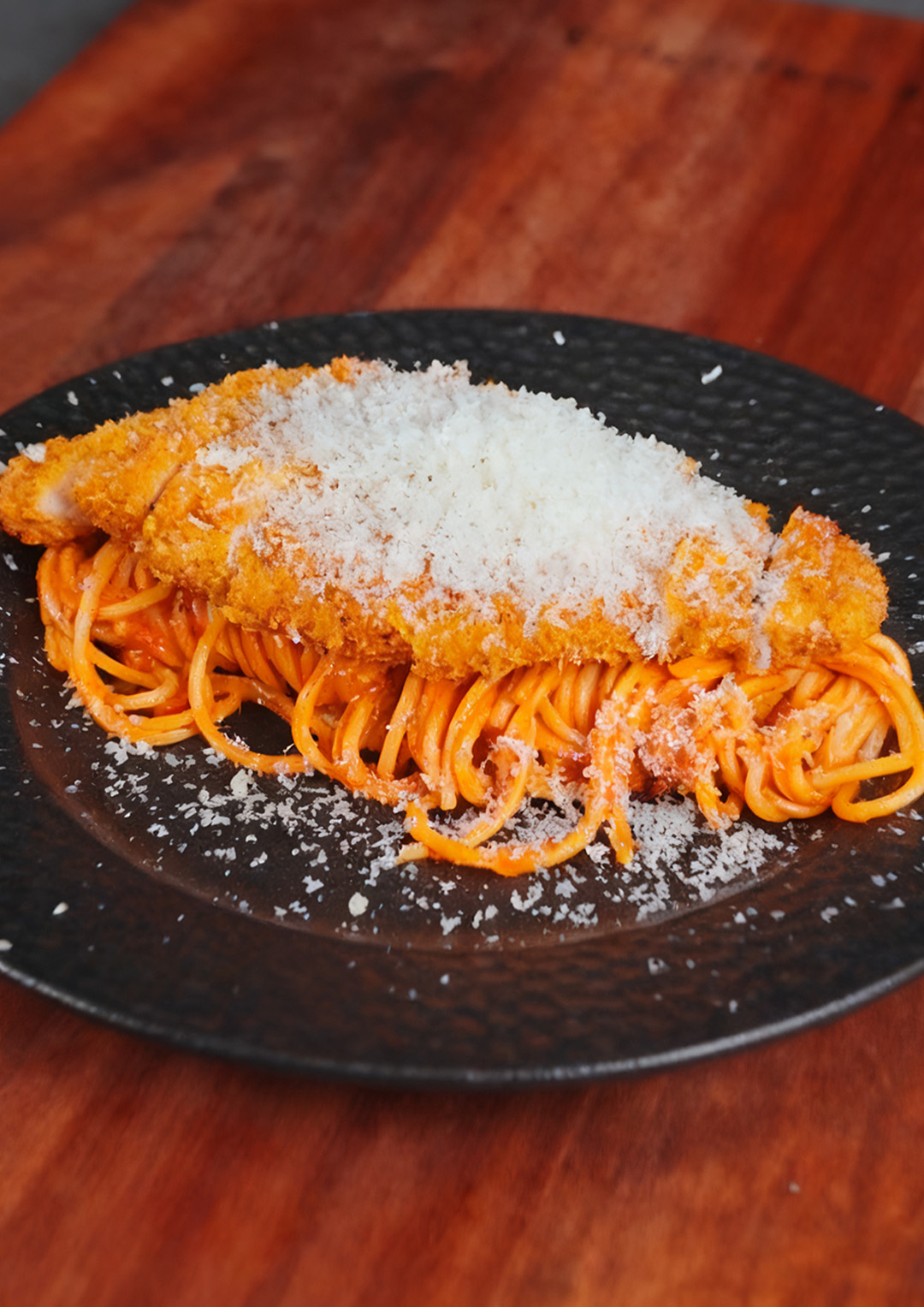 Chicken Milanese with Spaghetti