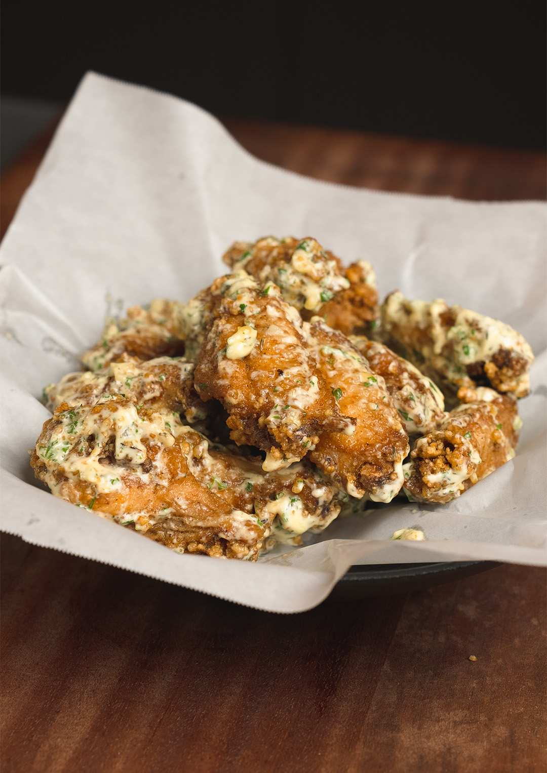 Crispy Garlic Chicken Wings