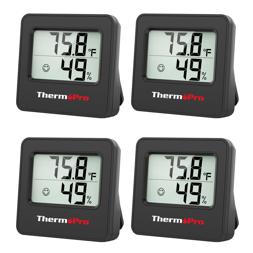 ThermoPro TP157 Lot de 4 hygromètres/thermomètres numériques d'intérieur