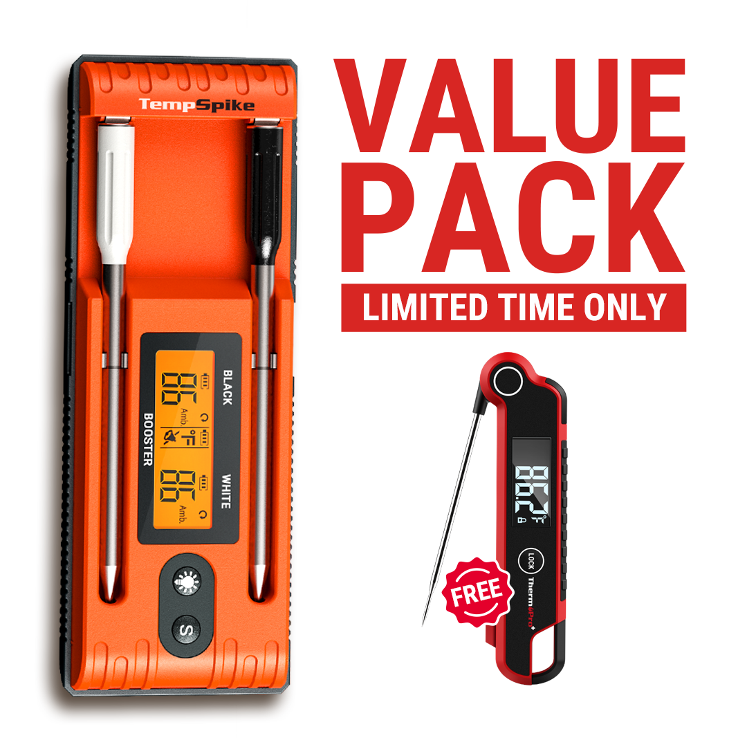 Paquete económico: termómetro inalámbrico para carne con Bluetooth TempSpike TP962 y termómetro de lectura instantánea para carne TP620