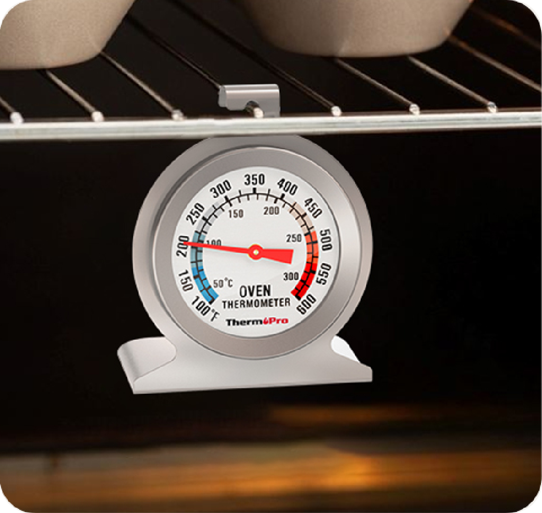 ThermoPro AOT200 Oven Thermometer, 0-300°C/100-600°F Smoker Temperature Gauge