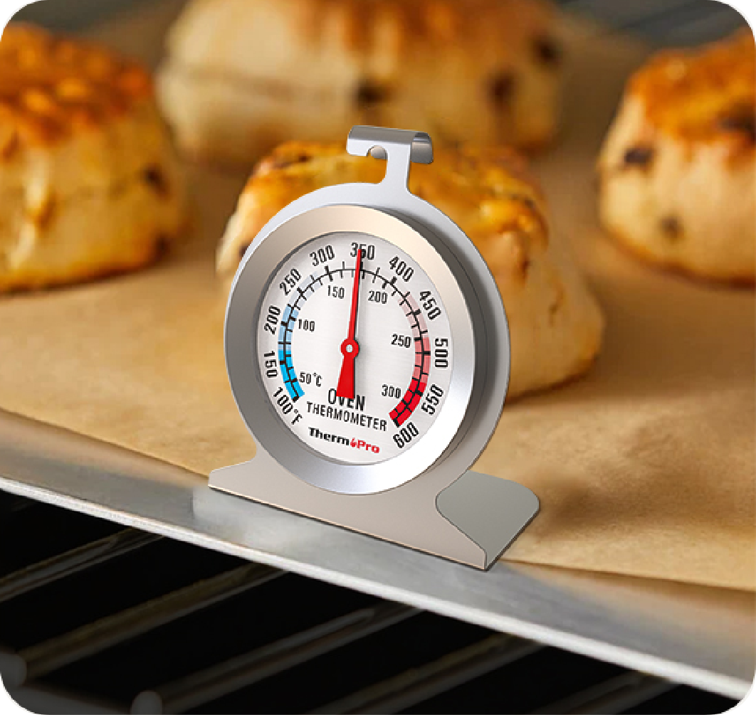 ThermoPro AOT200 Oven Thermometer, 0-300°C/100-600°F Smoker Temperature Gauge