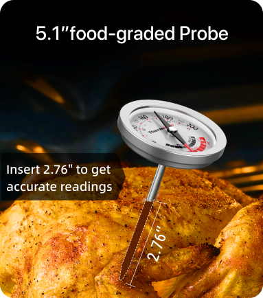 ThermoPro APT200-12A Instant Read Meat Thermometer with 5.1'' Stainless Steel Probe