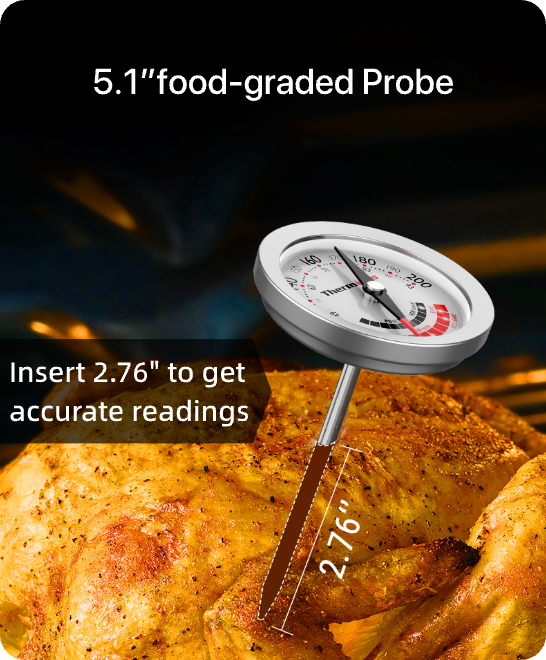 ThermoPro APT200-12A Instant Read Meat Thermometer with 5.1'' Stainless Steel Probe