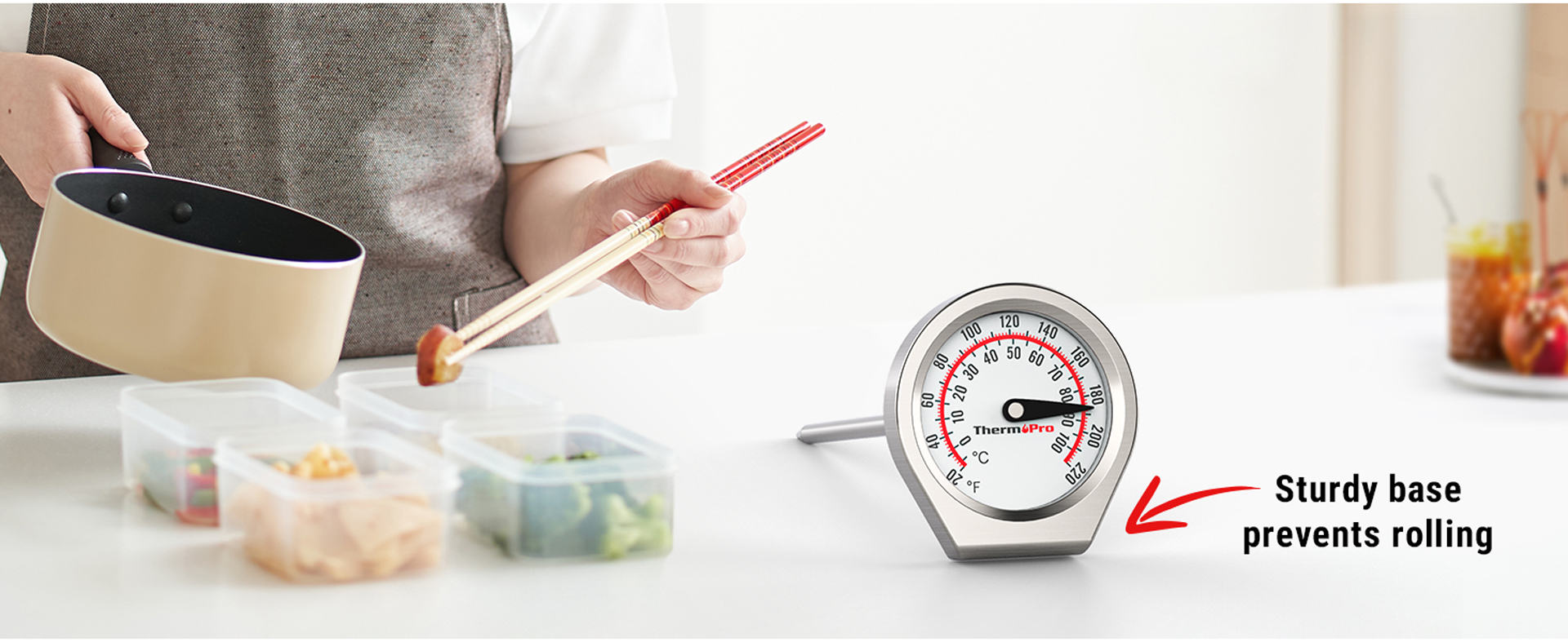 ThermoPro APT418 Instant Read Meat Thermometer with 5'' Stainless Steel Probe