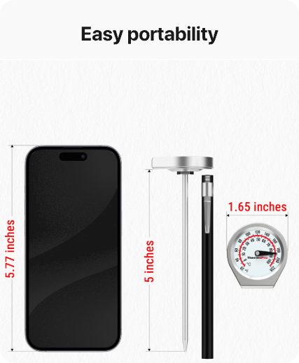 ThermoPro APT418 Instant Read Meat Thermometer with 5'' Stainless Steel Probe