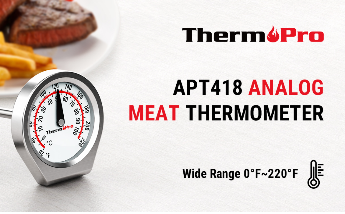 ThermoPro APT418 Instant Read Meat Thermometer with 5'' Stainless Steel Probe