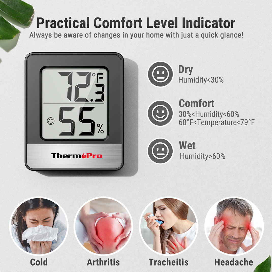 TP49B 3-Pack Indoor Hygrometer/Thermometer