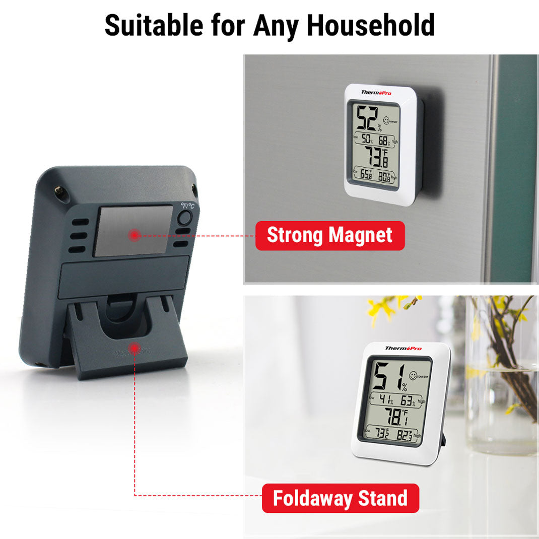 Higrómetro/termómetro digital para interiores ThermoPro TP50 (paquete de 3)