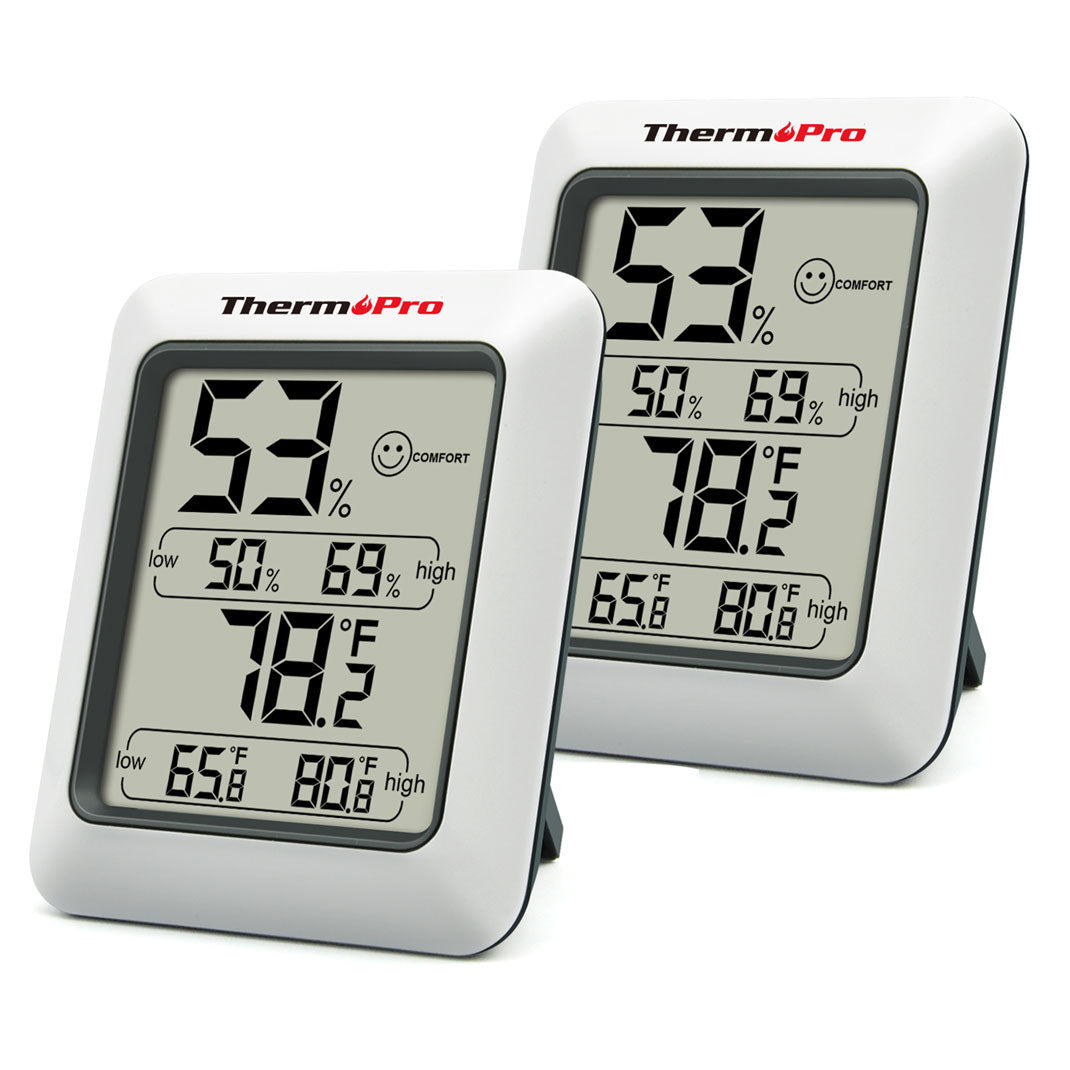 ThermoPro TP50 2-Pack Digital Indoor Hygrometer/Thermometer