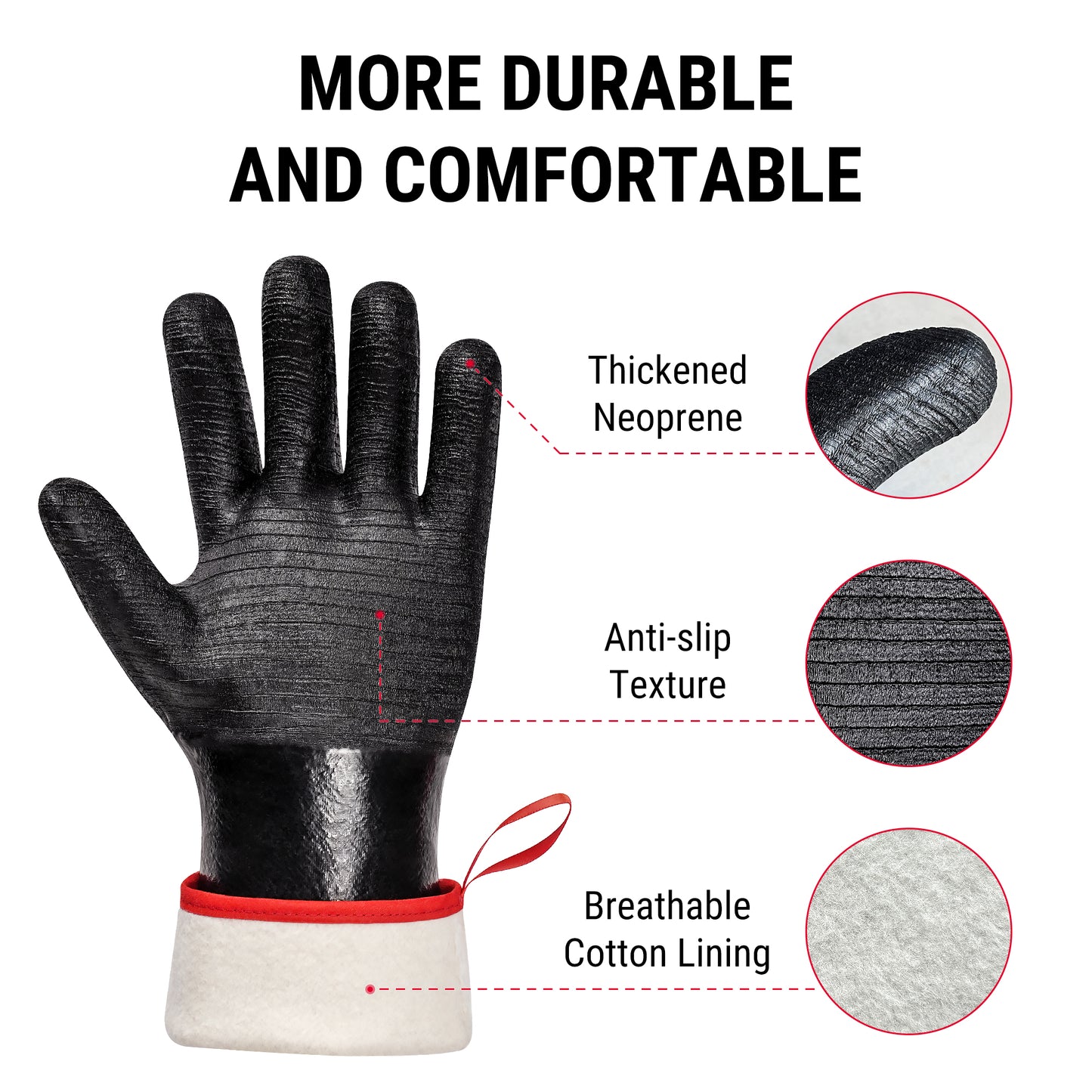 Guantes impermeables resistentes al calor TP100L de 932 °F