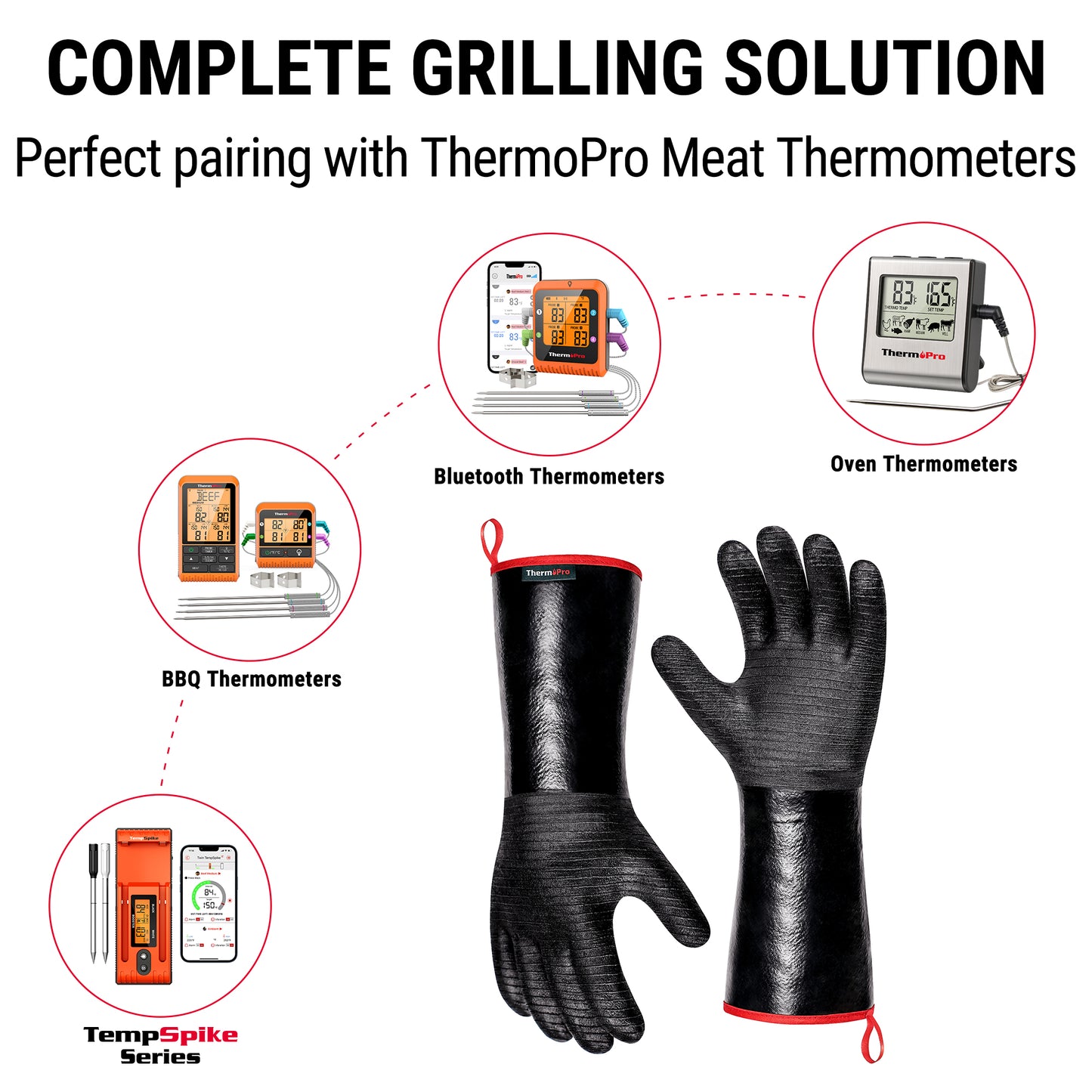 Guantes impermeables resistentes al calor TP100L de 932 °F