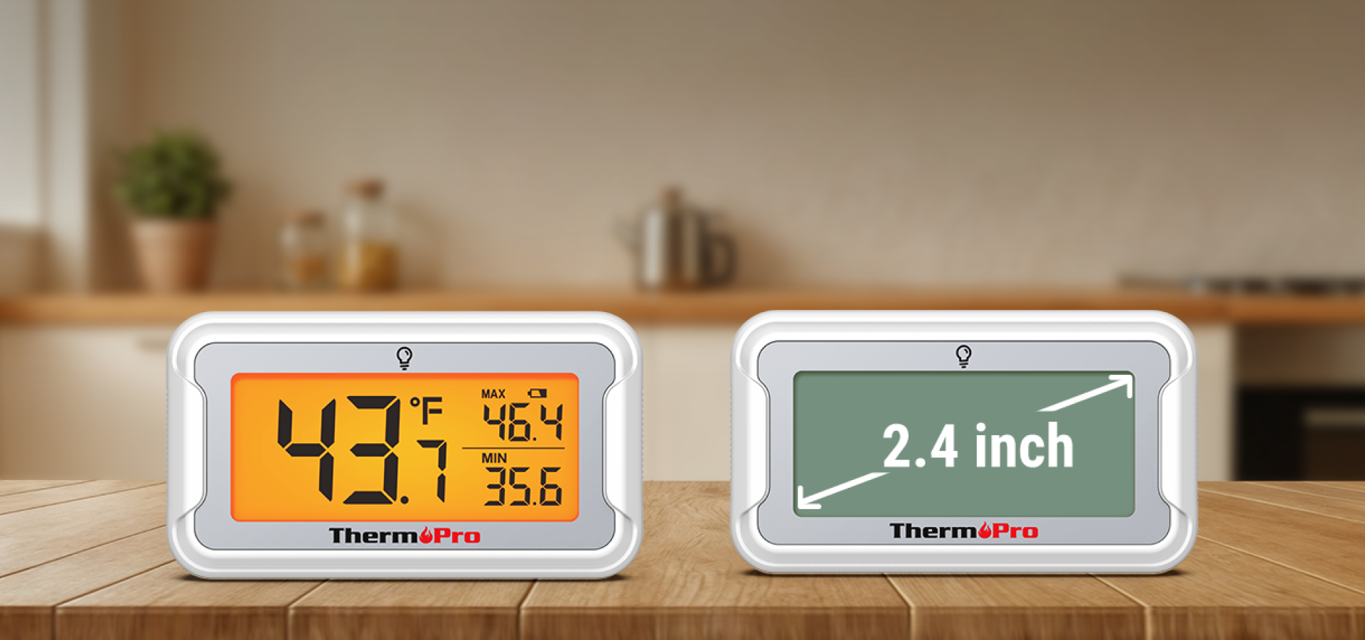 TP110 Paquete de 2 termómetros para refrigerador