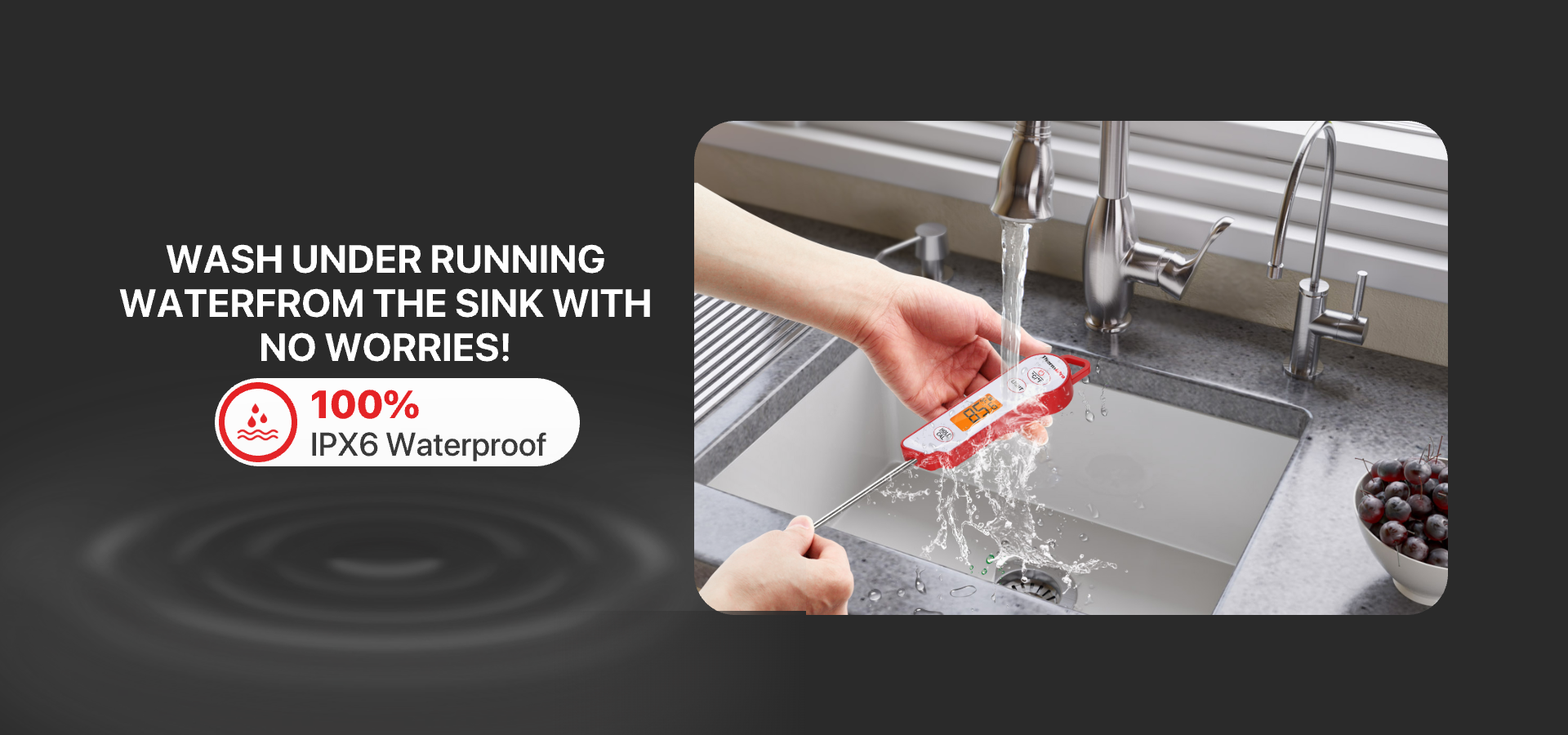 TP15 Waterproof Instant Read Thermometer