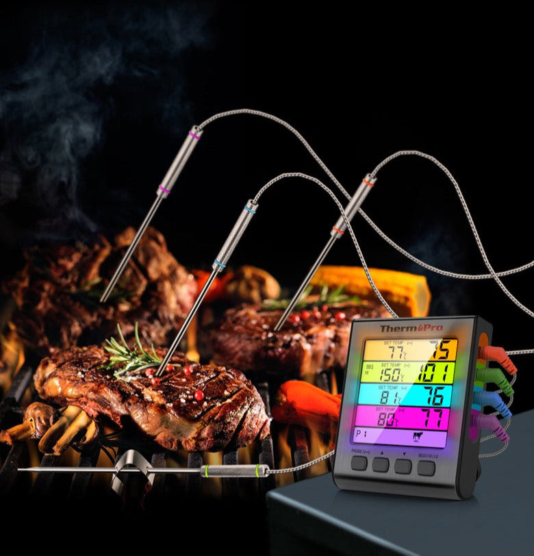 TP17H Leave-In 4-Probes Meat Thermometer