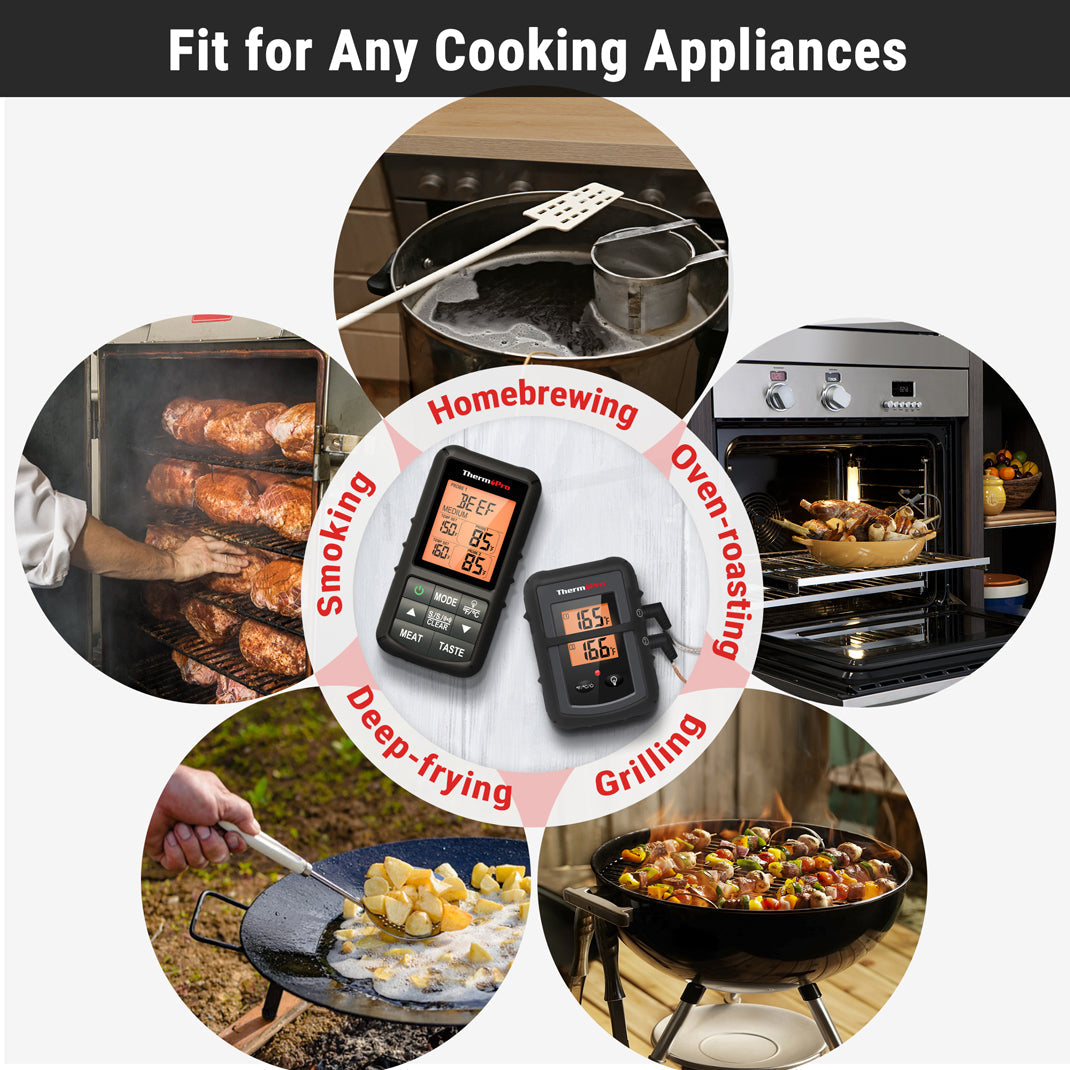 TP20B Black Wireless Leave-In Meat Thermometer