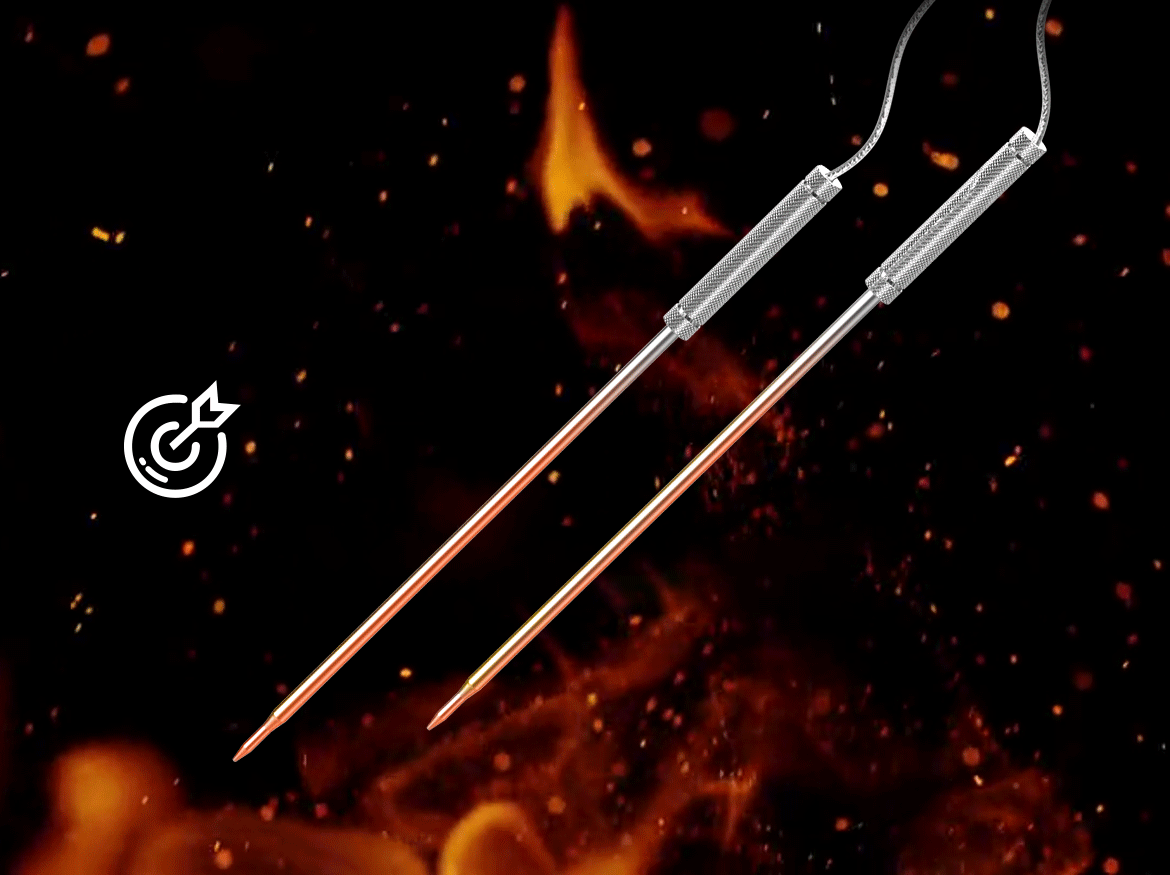 TP20B Orange Wireless Meat Thermometer with 2 Probes
