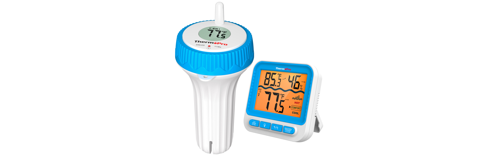 ThermoPro TP211B Digital 500-ft Wireless Pool Thermometer