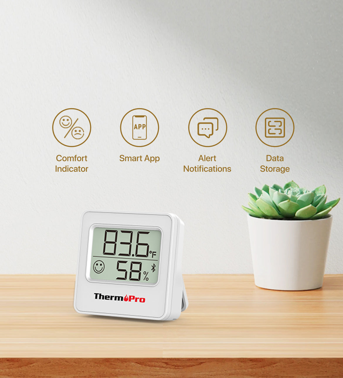 ThermoPro TP357 2-Pack Indoor Bluetooth Hygrometer/Thermometer