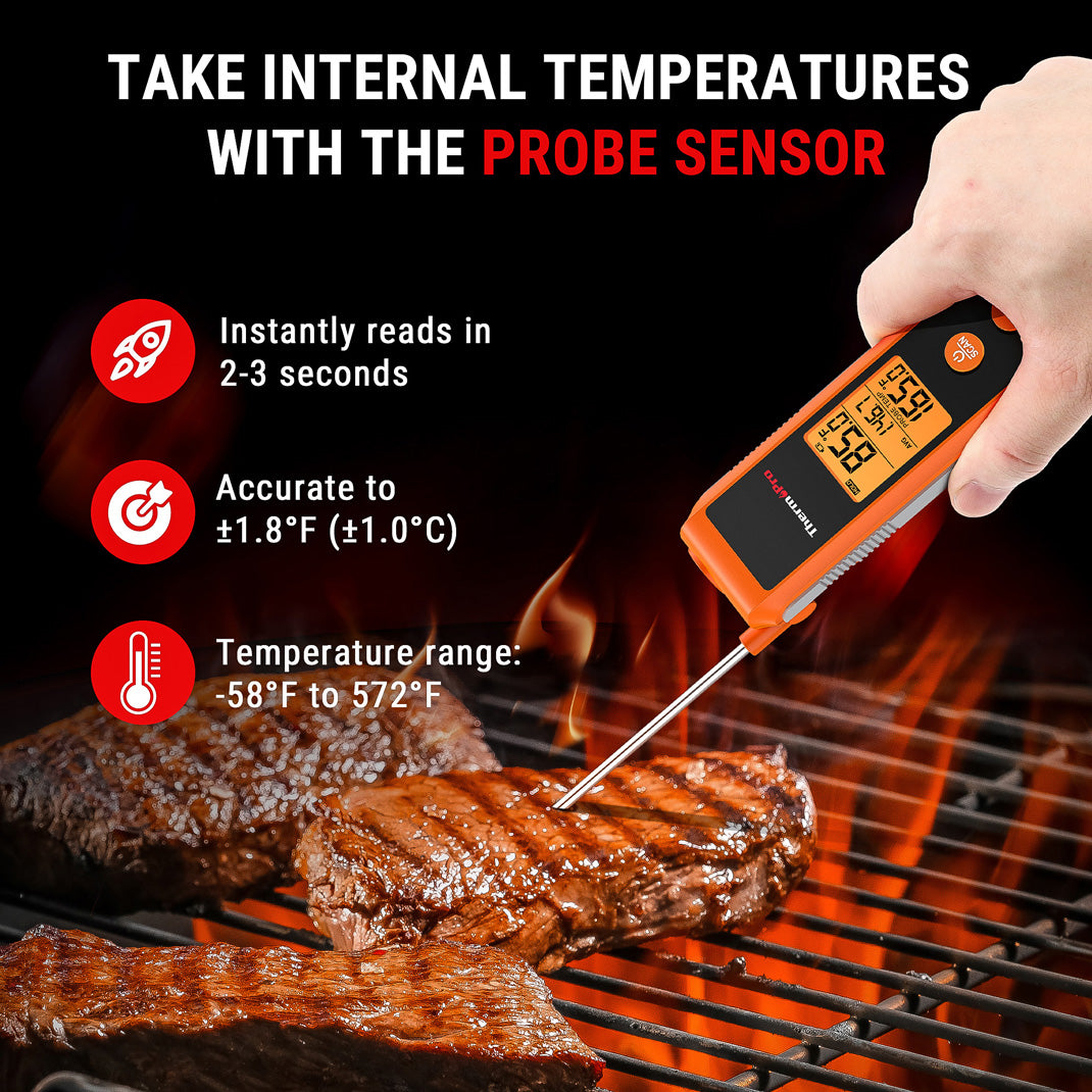 TP420 2-in-1 Instant Read Thermometer for Cooking, Infrared Thermometer