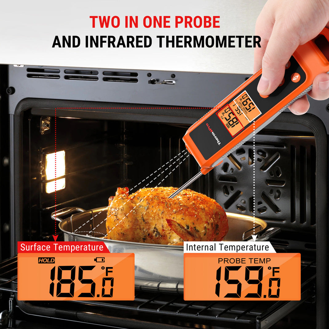 TP420 2-in-1 Instant Read Thermometer for Cooking, Infrared Thermometer