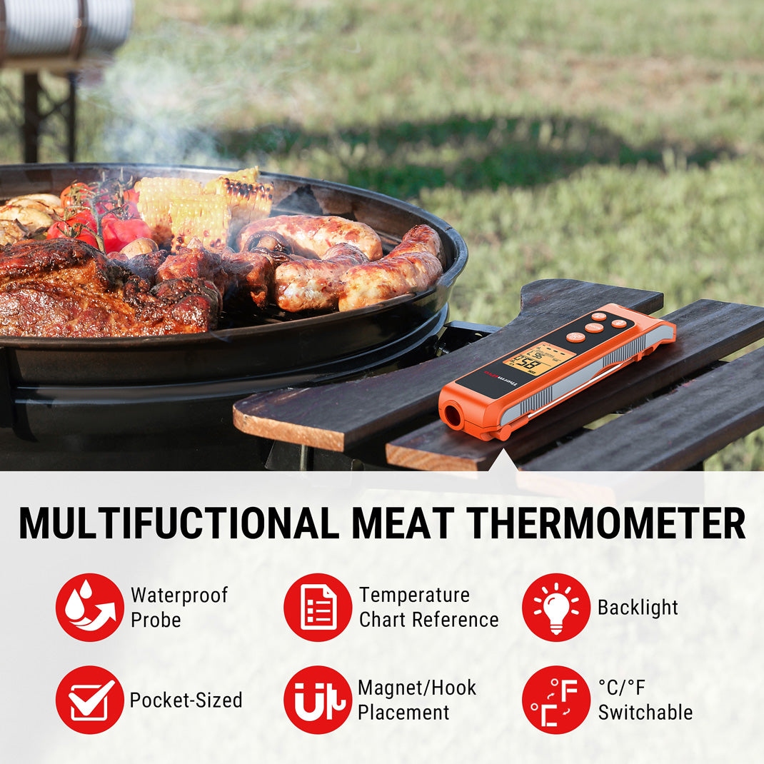 TP420 2-in-1 Instant Read Thermometer for Cooking, Infrared Thermometer