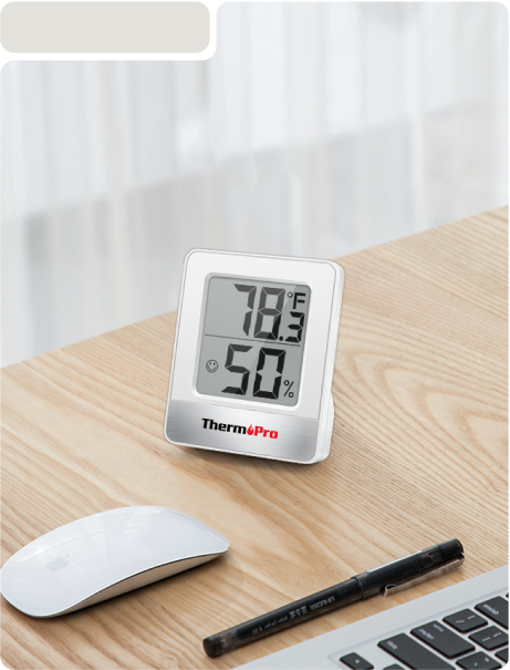 Thermomètre et hygromètre d'intérieur TP49W
