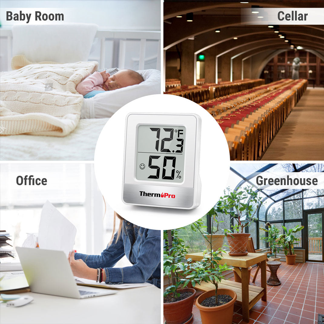TP49W 4-Pack Digital Indoor Thermometer Hygrometer