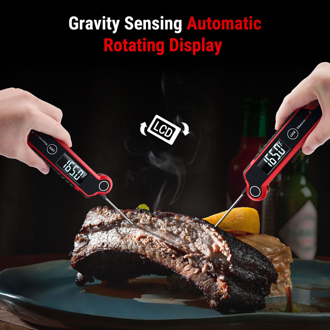 Value Pack: ThermoPro TP620 Digital Instant-Read Meat Thermometer & ThermoPro TP100 Heat-Resistant BBQ Gloves