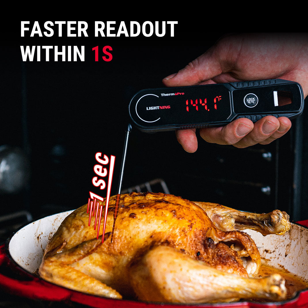 Value Pack-TP972 Twin TempSpike Plus Wireless Meat Thermometer & ThermoPro TP622 Lightning Instant-Read Meat Thermometer