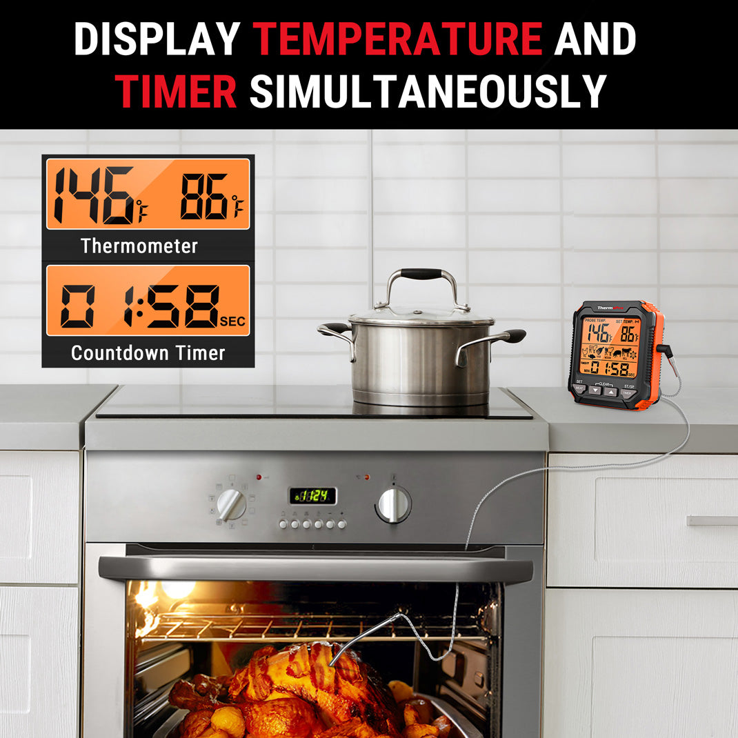 Thermomètre à viande à 1 sonde sans rinçage TP716