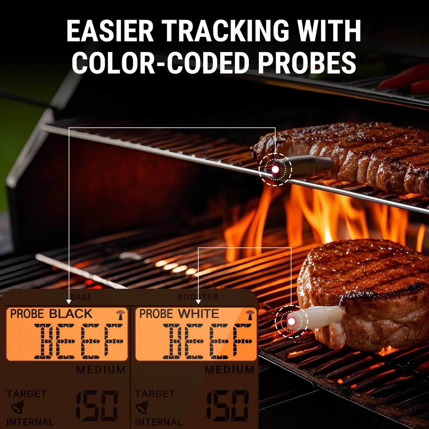 Termómetro inalámbrico para carne TempSpikeXR TP863B de 2000 pies