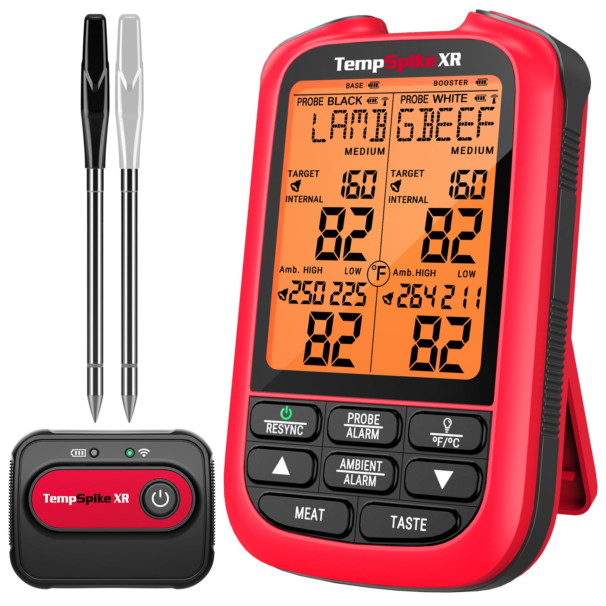 TempSpikeXR TP863B 2000FT Red Wireless Meat Thermometer