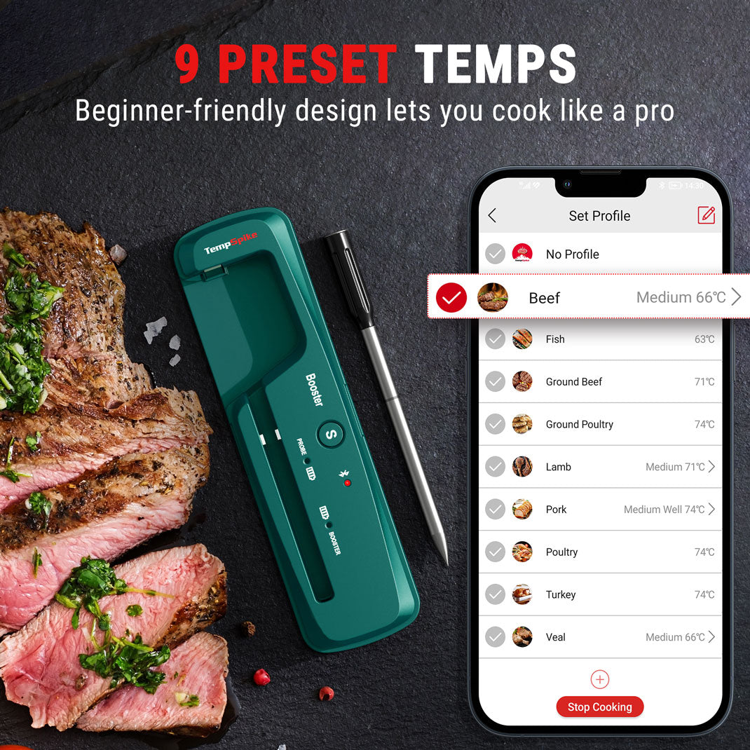 Termómetro para carne Bluetooth TP961 TempSpike - Verde