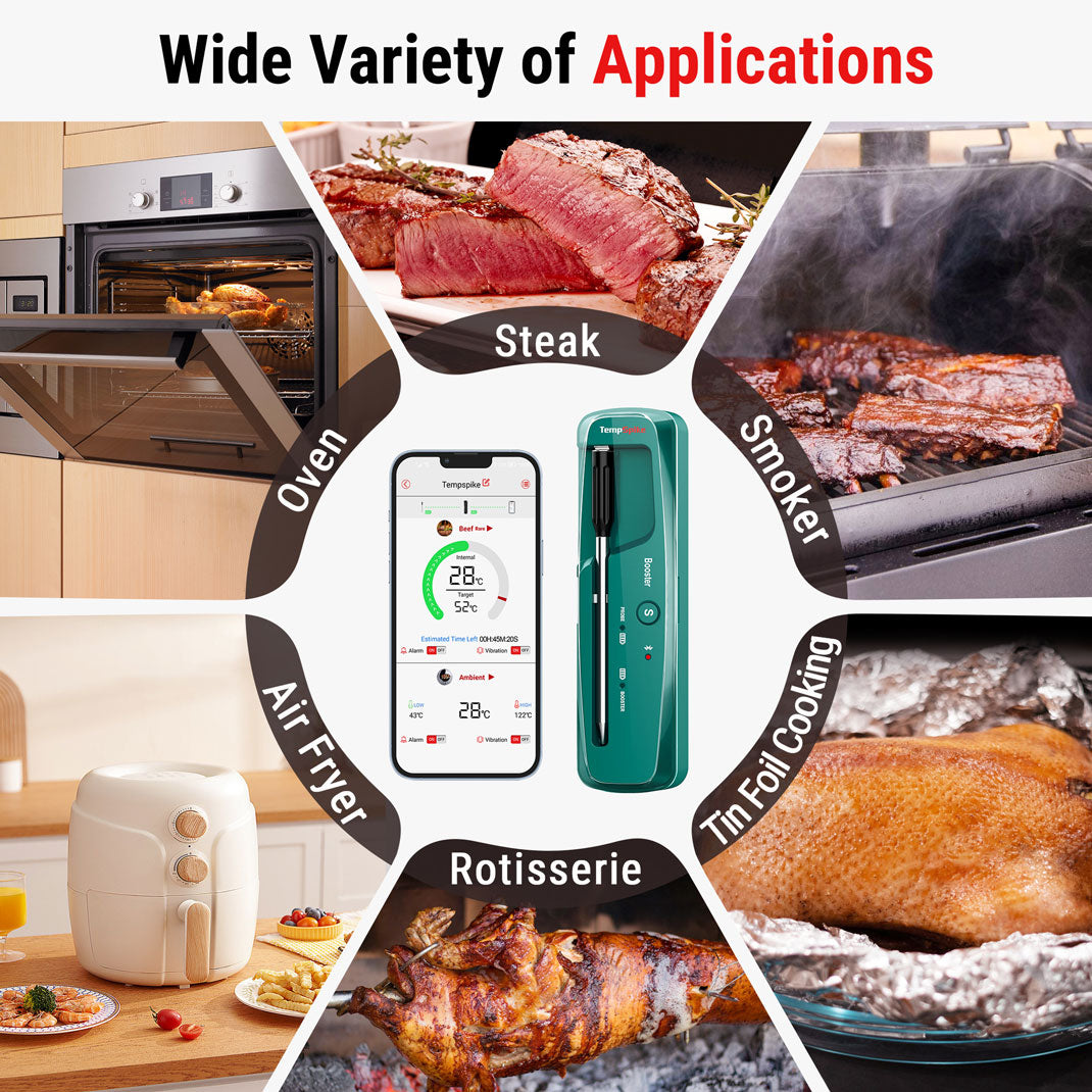 Thermomètre à viande Bluetooth TempSpike TP961 - Vert