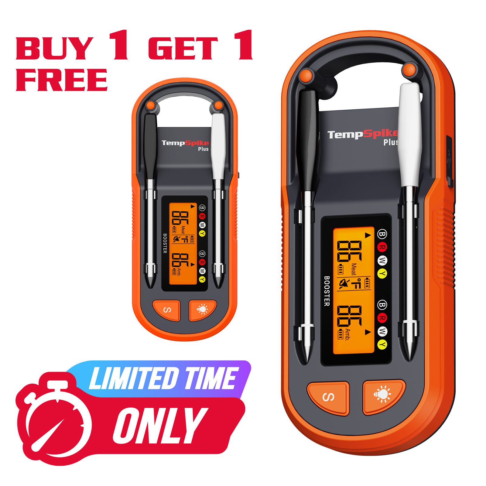 Buy 1 Get 1 FREE-TP972 Twin TempSpike Plus Wireless Meat Thermometer