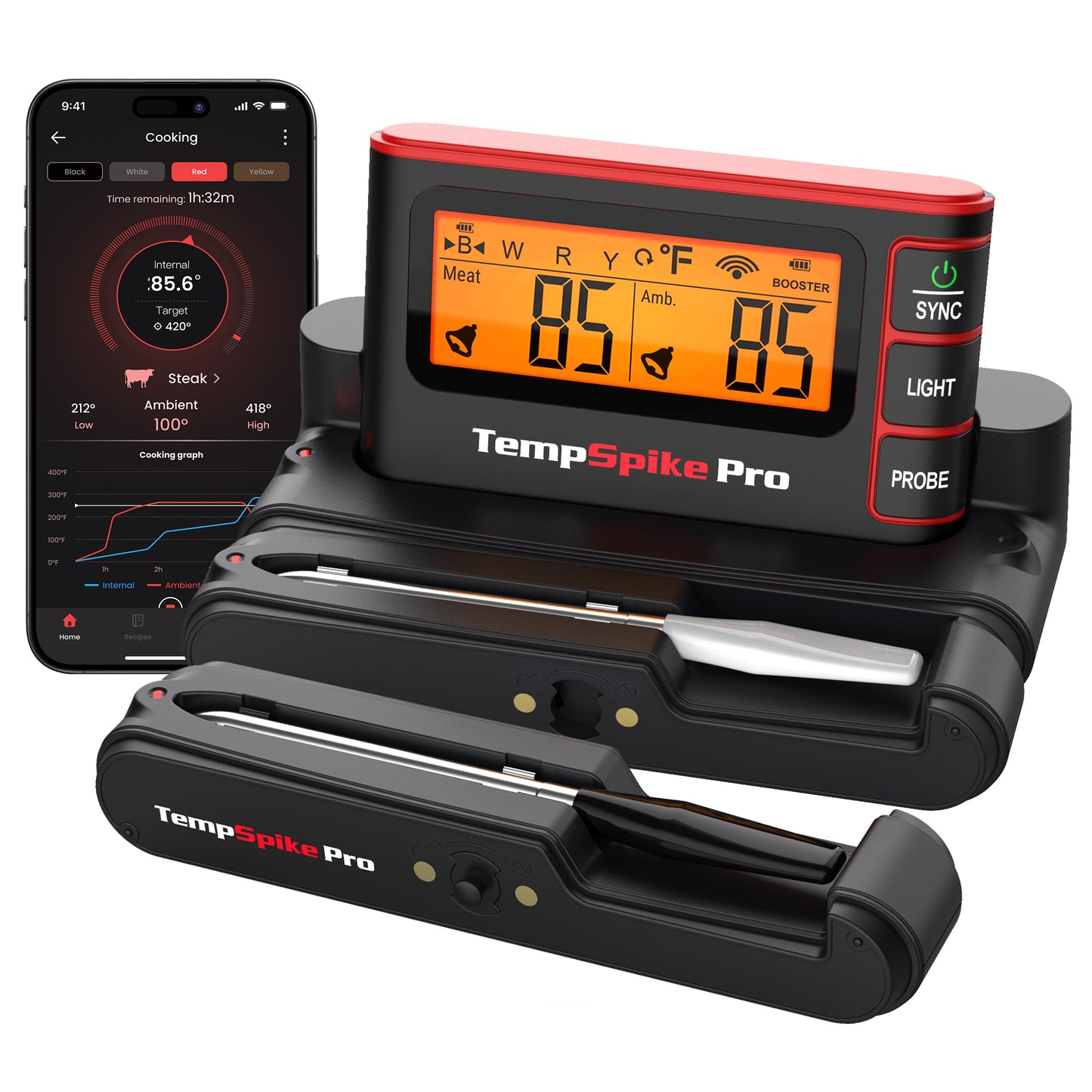 Thermomètre à viande Wi-Fi TP980 TempSpike Pro 4 sondes