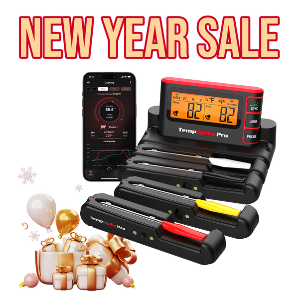 TP980 TempSpike Pro Truly Wireless Meat Thermometer with Wi-Fi & Bluetooth, 4 Probes, Unlimited Range