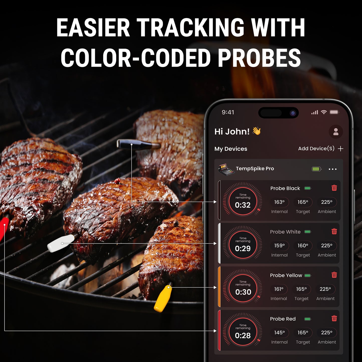 Value Pack: TP980 TempSpike Pro Wi-Fi Meat Thermometer-2 Probes & TP622 Lightning One-Second Instant-Read Meat Thermometer