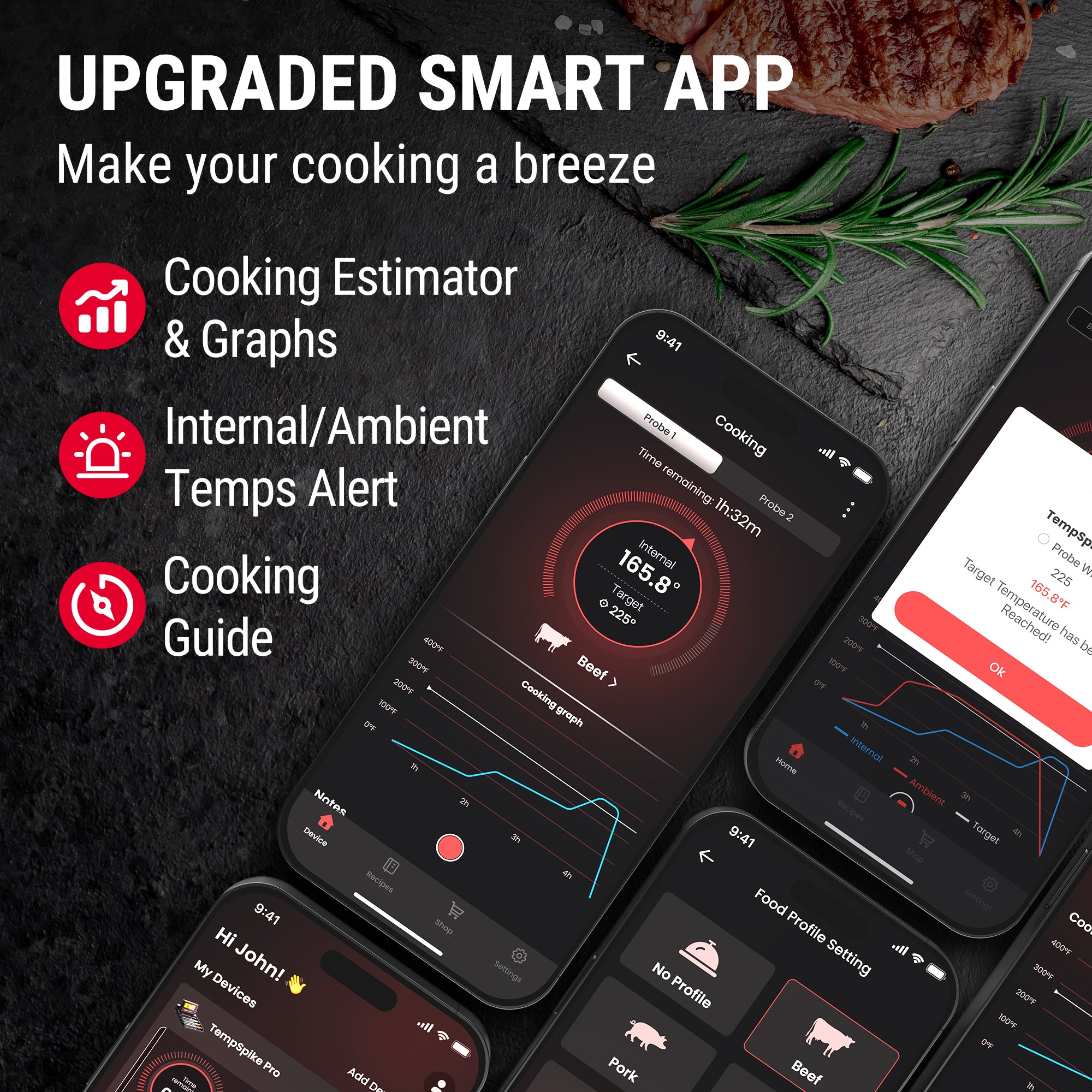 Value Pack: TP980 TempSpike Pro Wi-Fi Meat Thermometer-1 Probe & TP622 Lightning One-Second Instant-Read Meat Thermometer