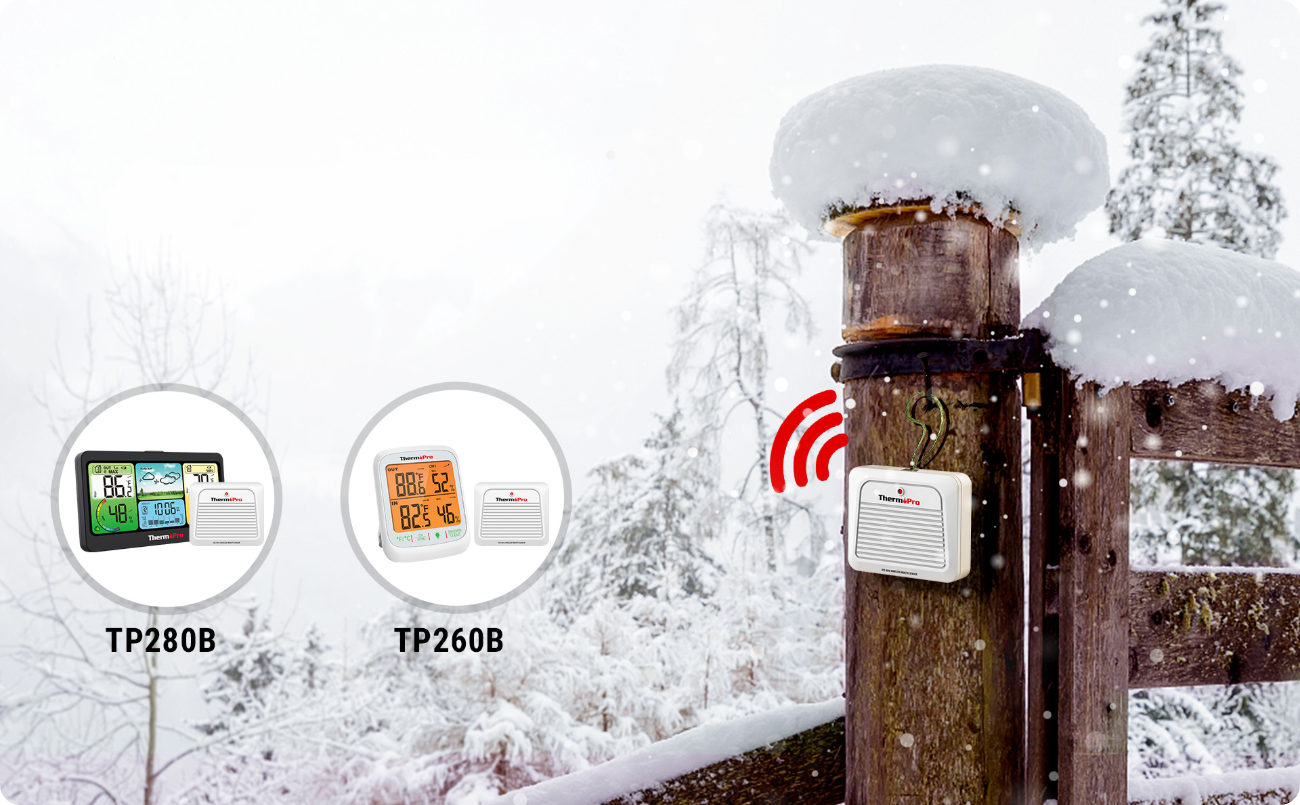 ThermoPro TX-7B Additional Outdoor Sensor Transmitter, Only for TP260B/TP280B