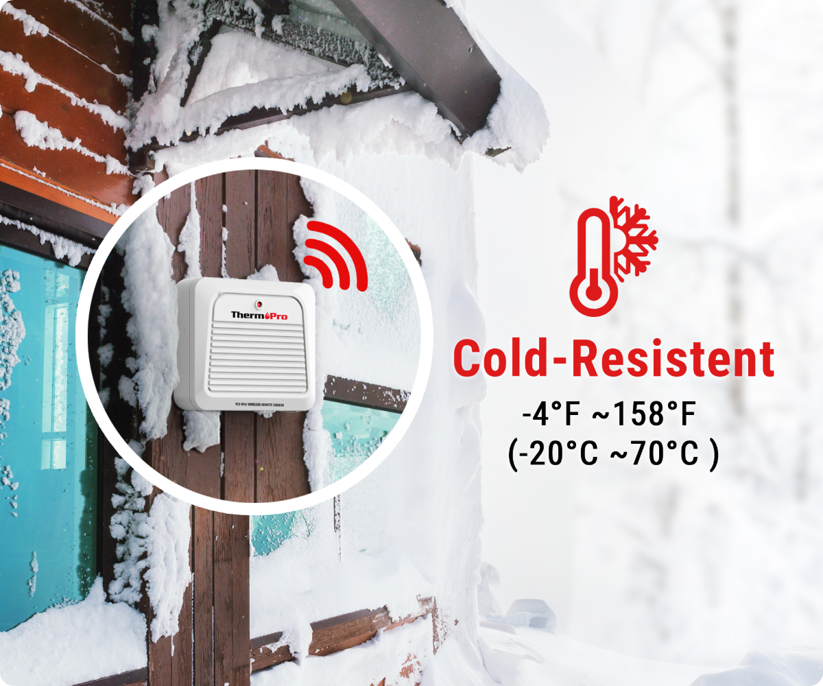 ThermoPro TX-7B Additional Outdoor Sensor Transmitter, Only for TP260B/TP280B