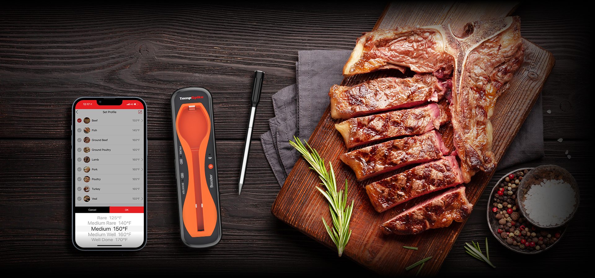 TP960 TempSpike Bluetooth Meat Thermometer