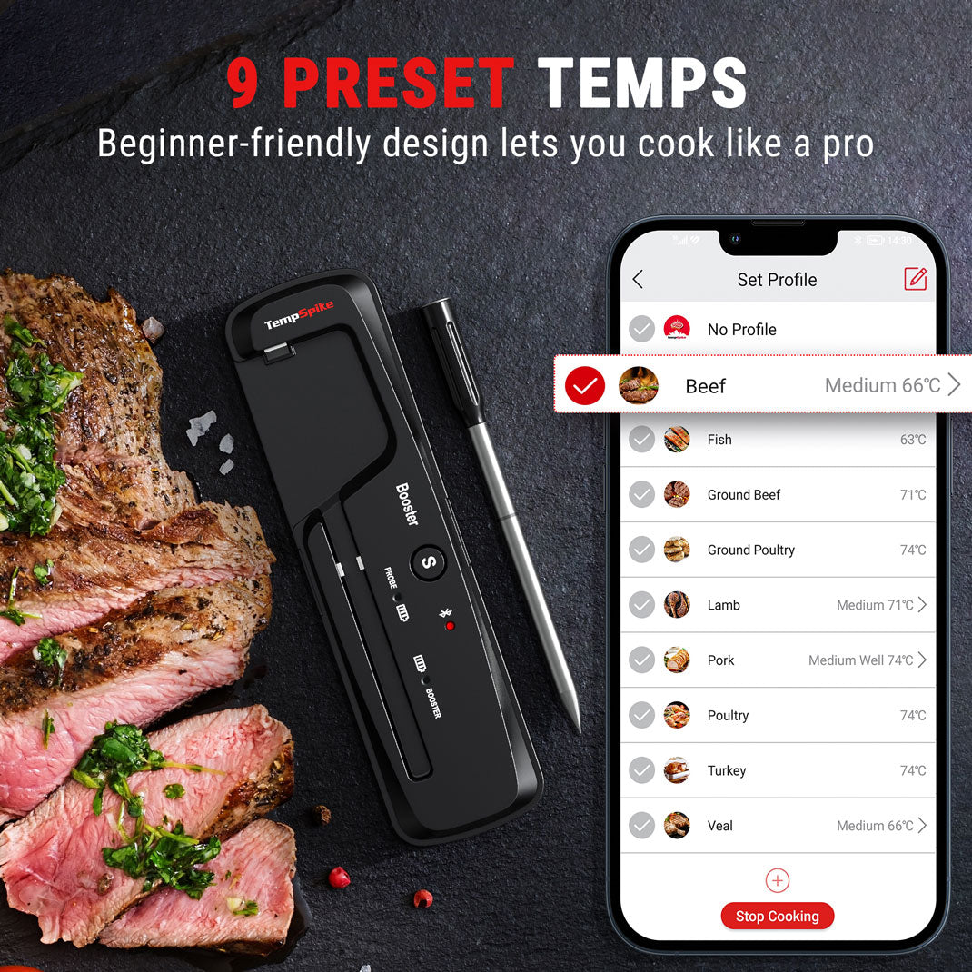 TP961 TempSpike Bluetooth Meat Thermometer-Black