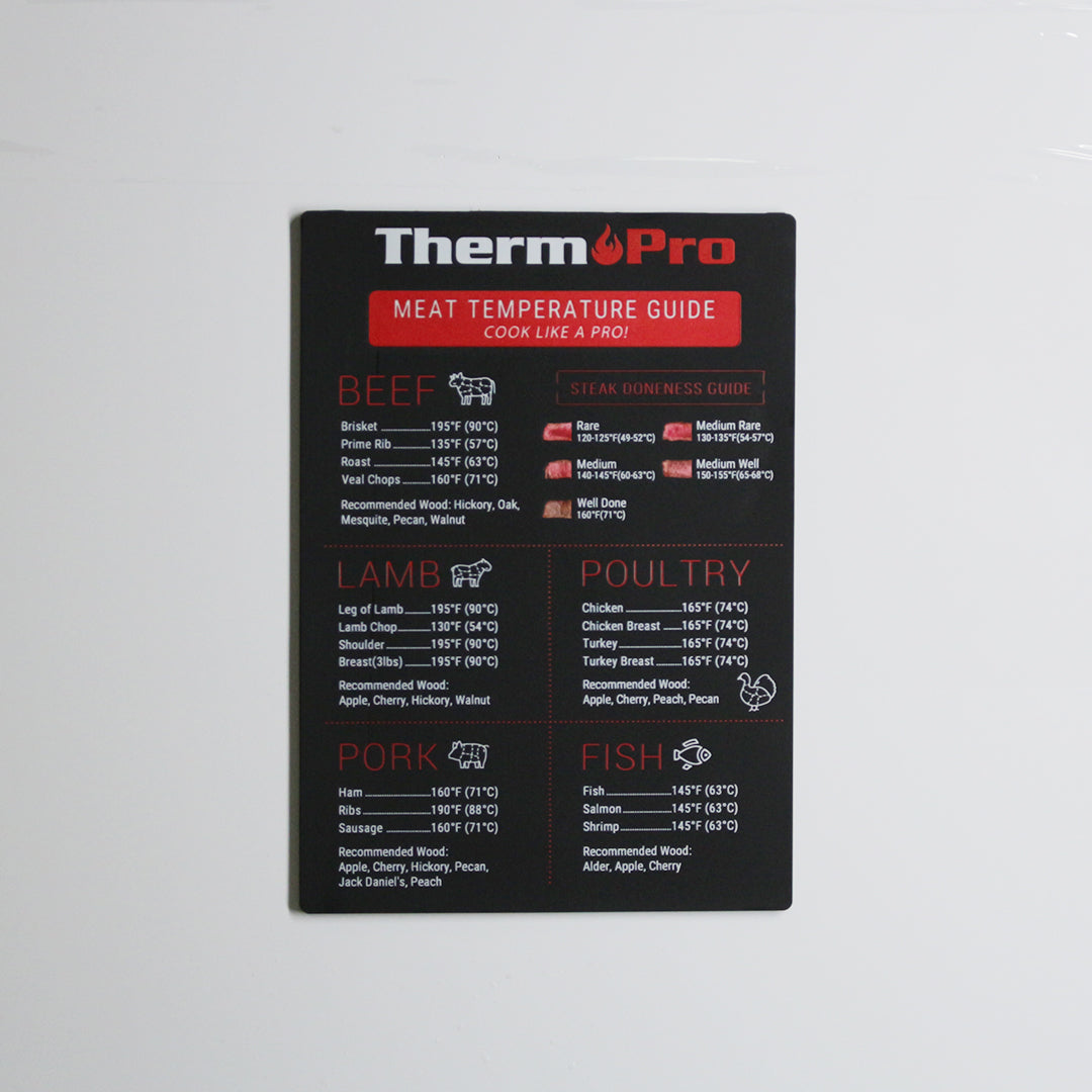 Autocollant du guide de température de la viande ThermoPro