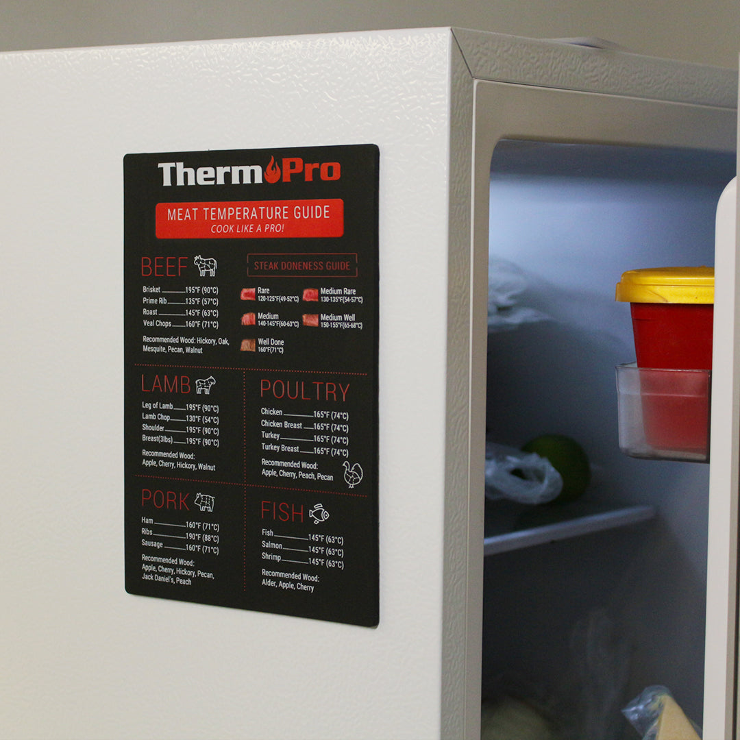 Autocollant du guide de température de la viande ThermoPro