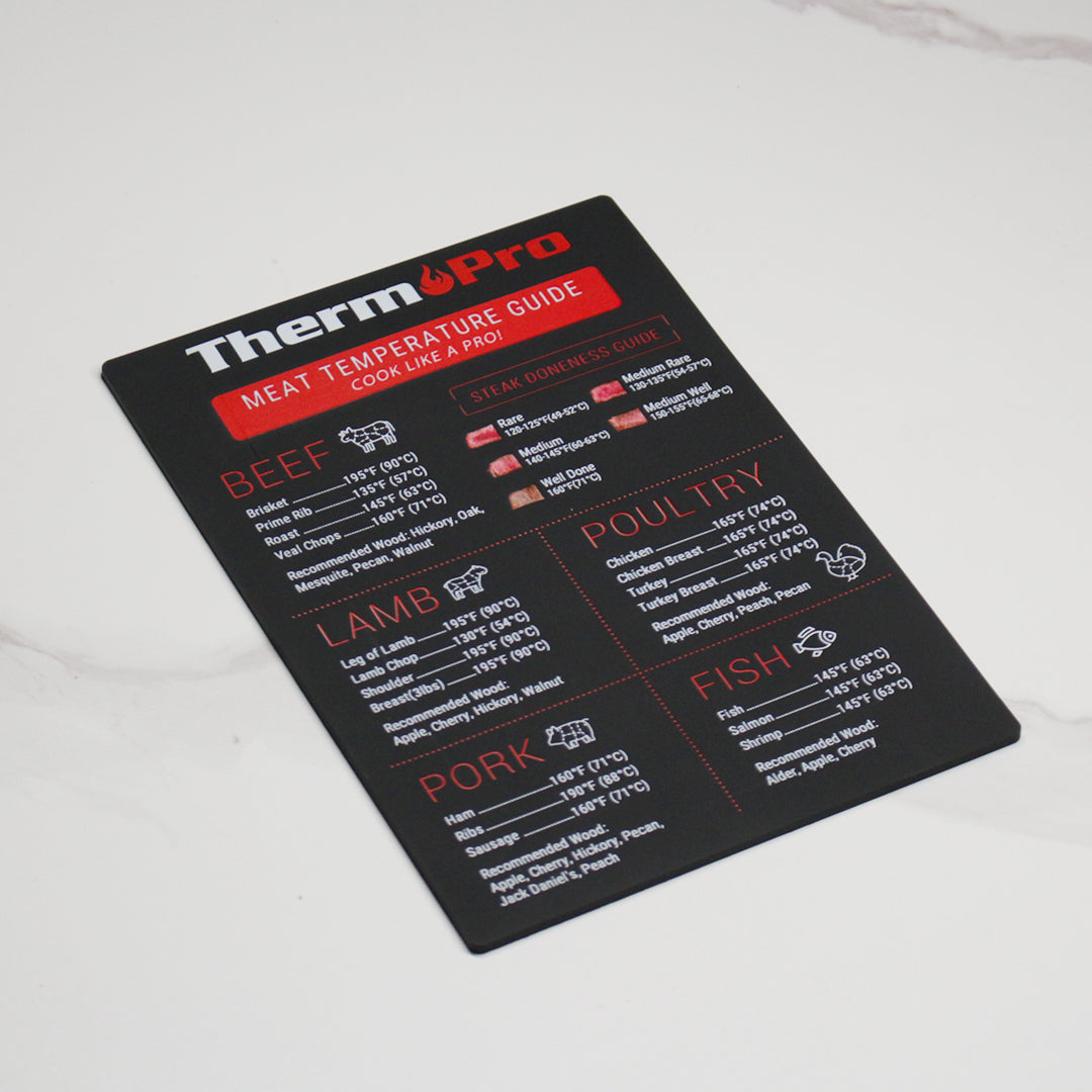 Autocollant du guide de température de la viande ThermoPro