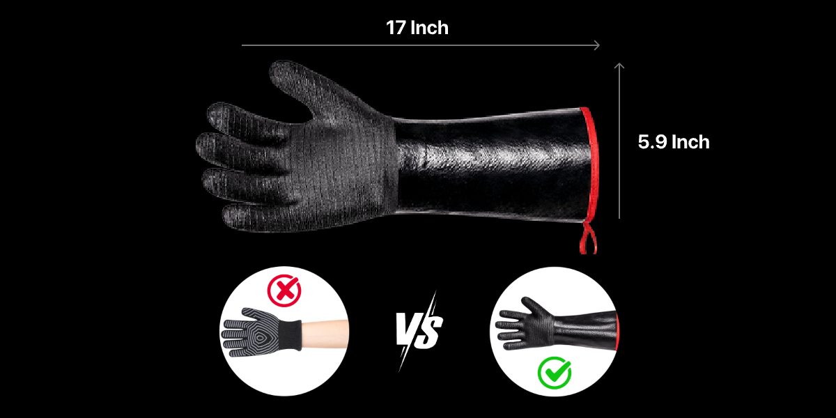 Guantes impermeables resistentes al calor TP100L de 932 °F