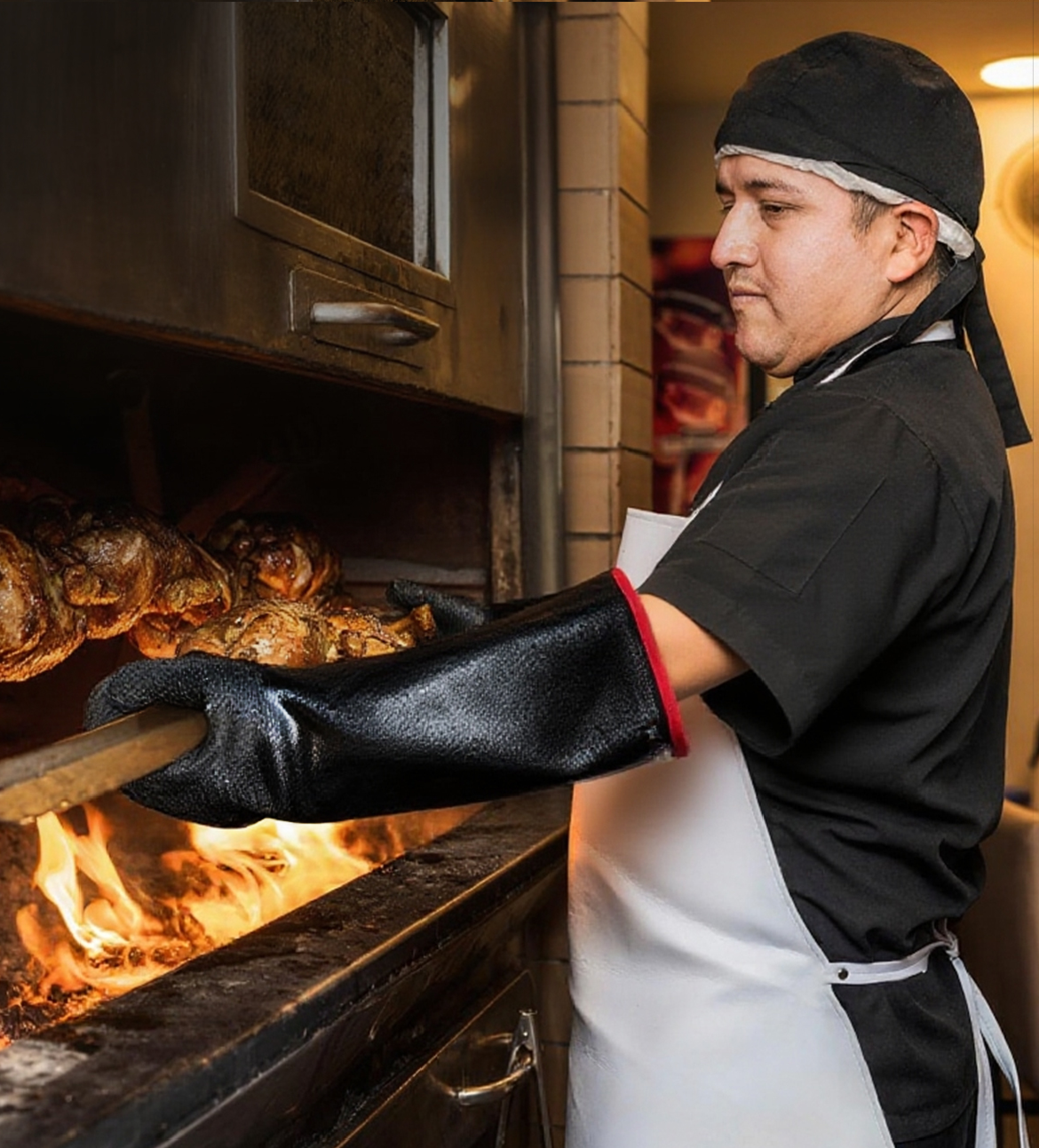 Guantes impermeables resistentes al calor TP100L de 932 °F
