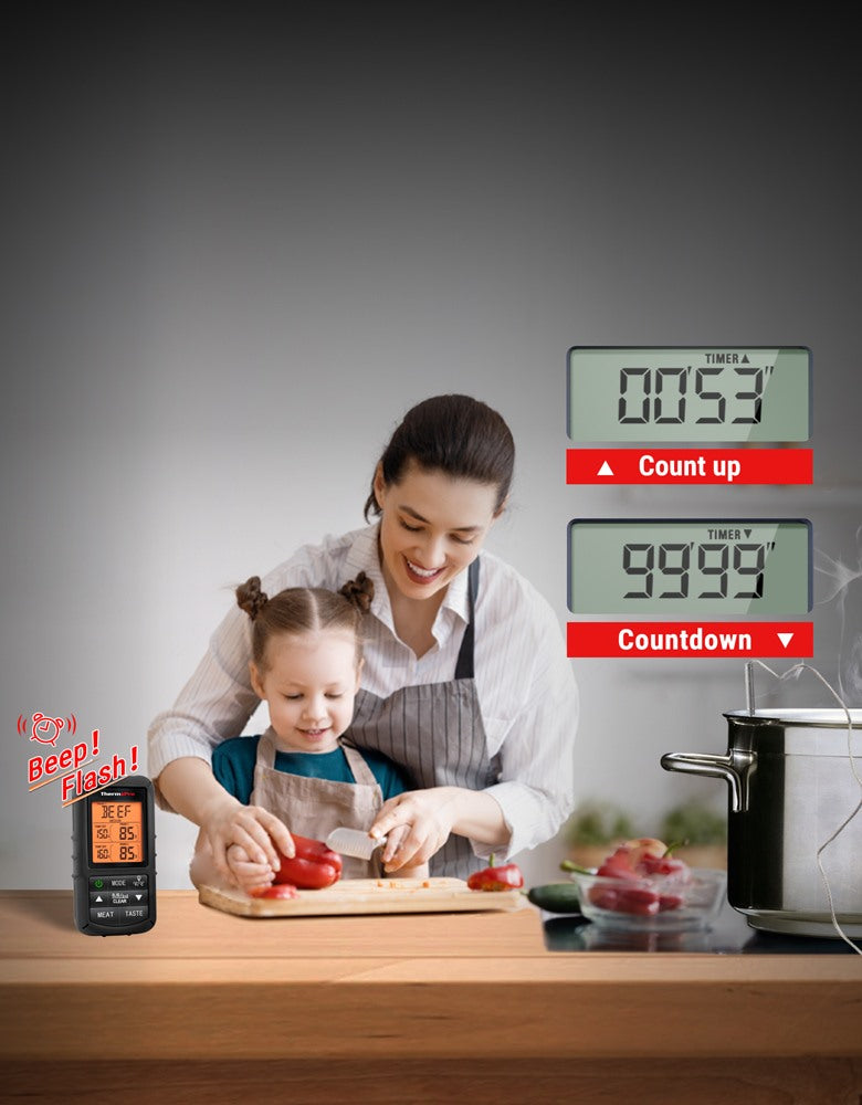 TP20B Black Wireless Leave-In Meat Thermometer